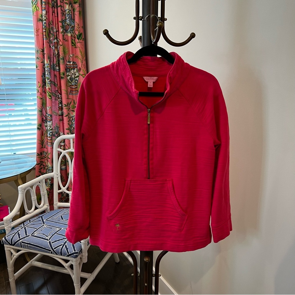 Lilly Pulitzer Pink Popover Sweatshirt - Medium